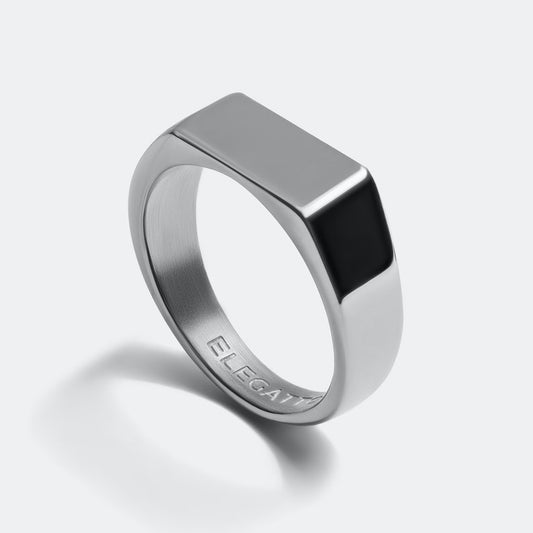 Silver Polished Signet Ring for Men | Minimalist & Gift-Ready