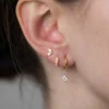 Everyday Gold Earring Stack Set featuring Sterling Silver and Gold stacking earrings, designed for multiple piercings – perfect for daily wear or as a thoughtful gift