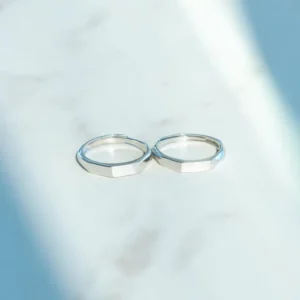 Couples Promise Rings with Engraved Light Projection - Adjustable Romantic Jewelry Set - Unique Wedding Gift