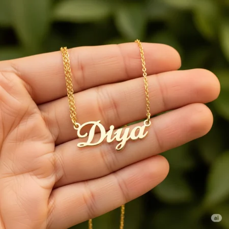 Traditional oxidized silver necklace paired with ethnic outfit for women