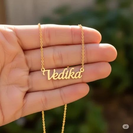 Oxidized Silver Personalized Name Necklace 2