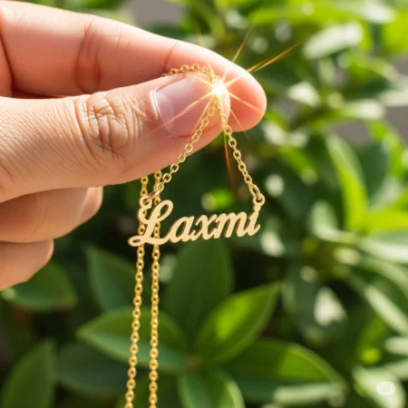 Adjustable oxidized silver name necklace with personalized plate pendant