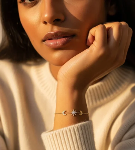Minimal Triple Moon Bracelet
